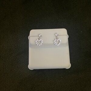 925 Silver Heart Drop Earrings